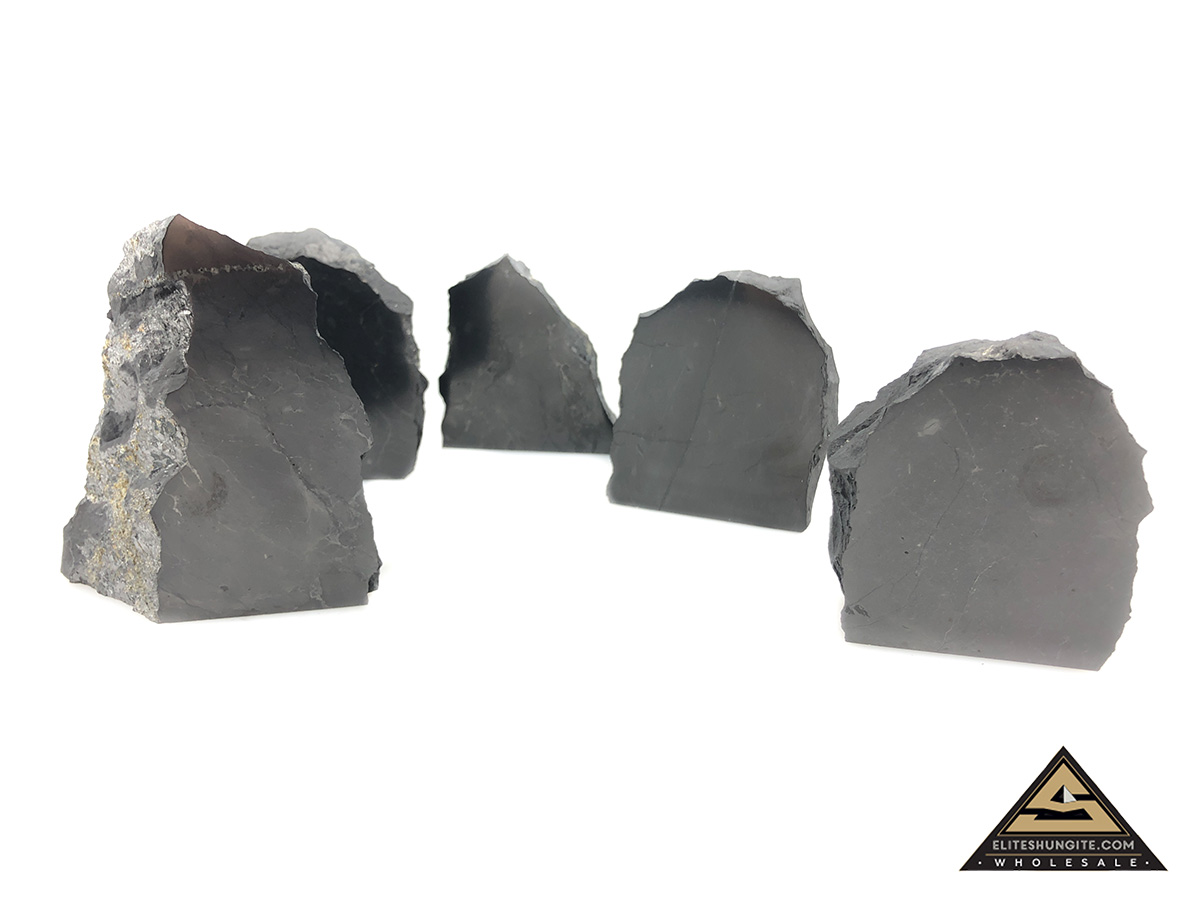 One side polished standing shungite small by eliteshungite.com