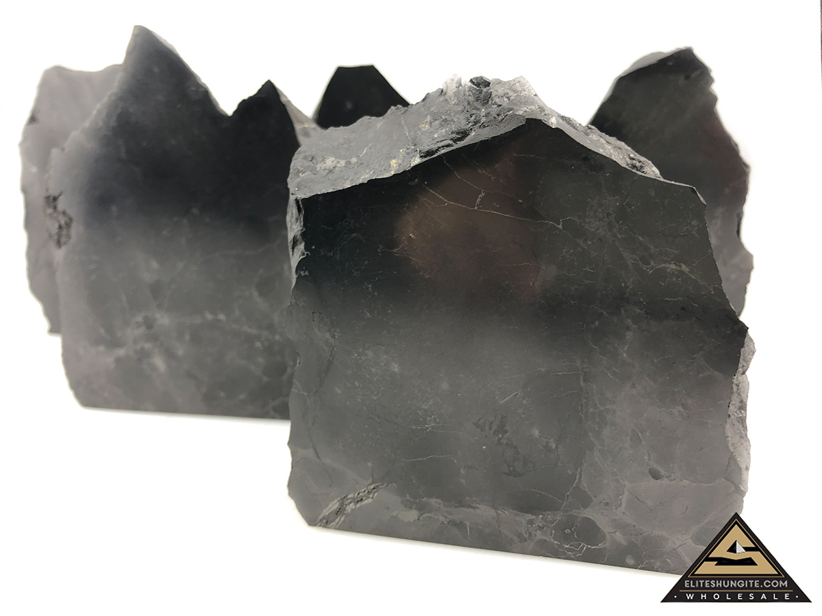 One side polished standing shungite medium by eliteshungite.com