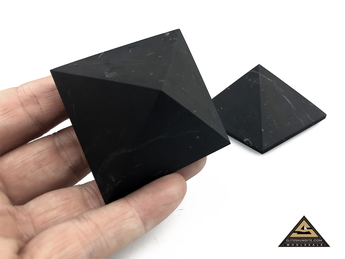 Pyramid 5 x 5 cm n/polished by eliteshungite.com