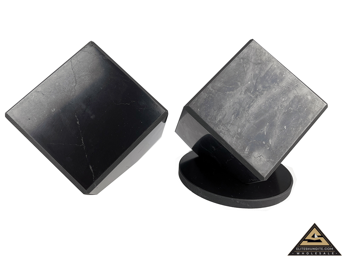 Cube 7 cm cut base by eliteshungite.com