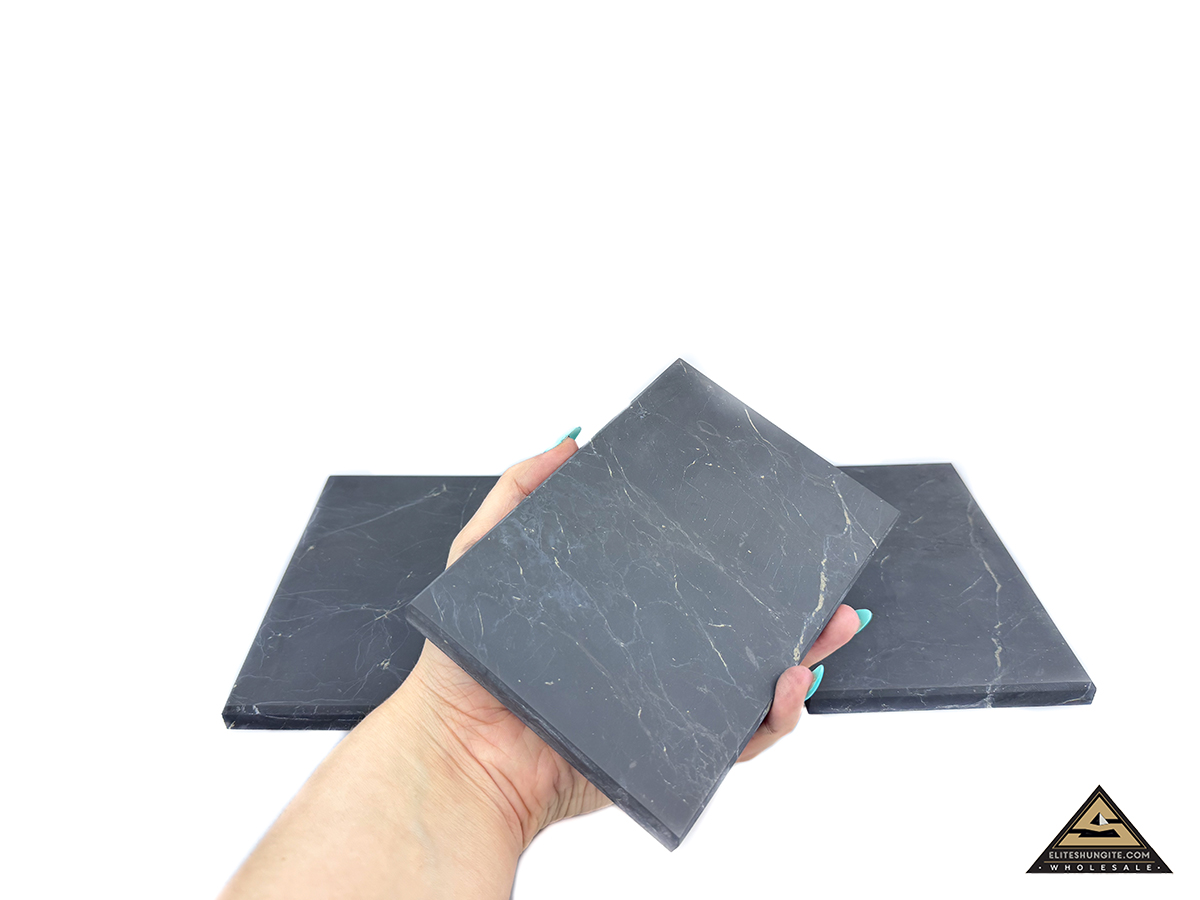 Tile 10 x 15 cm n/polished by eliteshungite.com