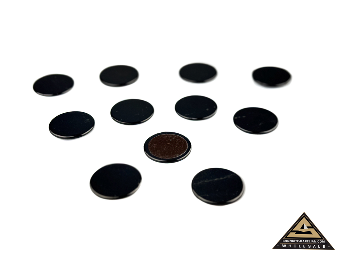 Protective slice for notebook round diam. 2,8 cm tumbled by eliteshungite.com