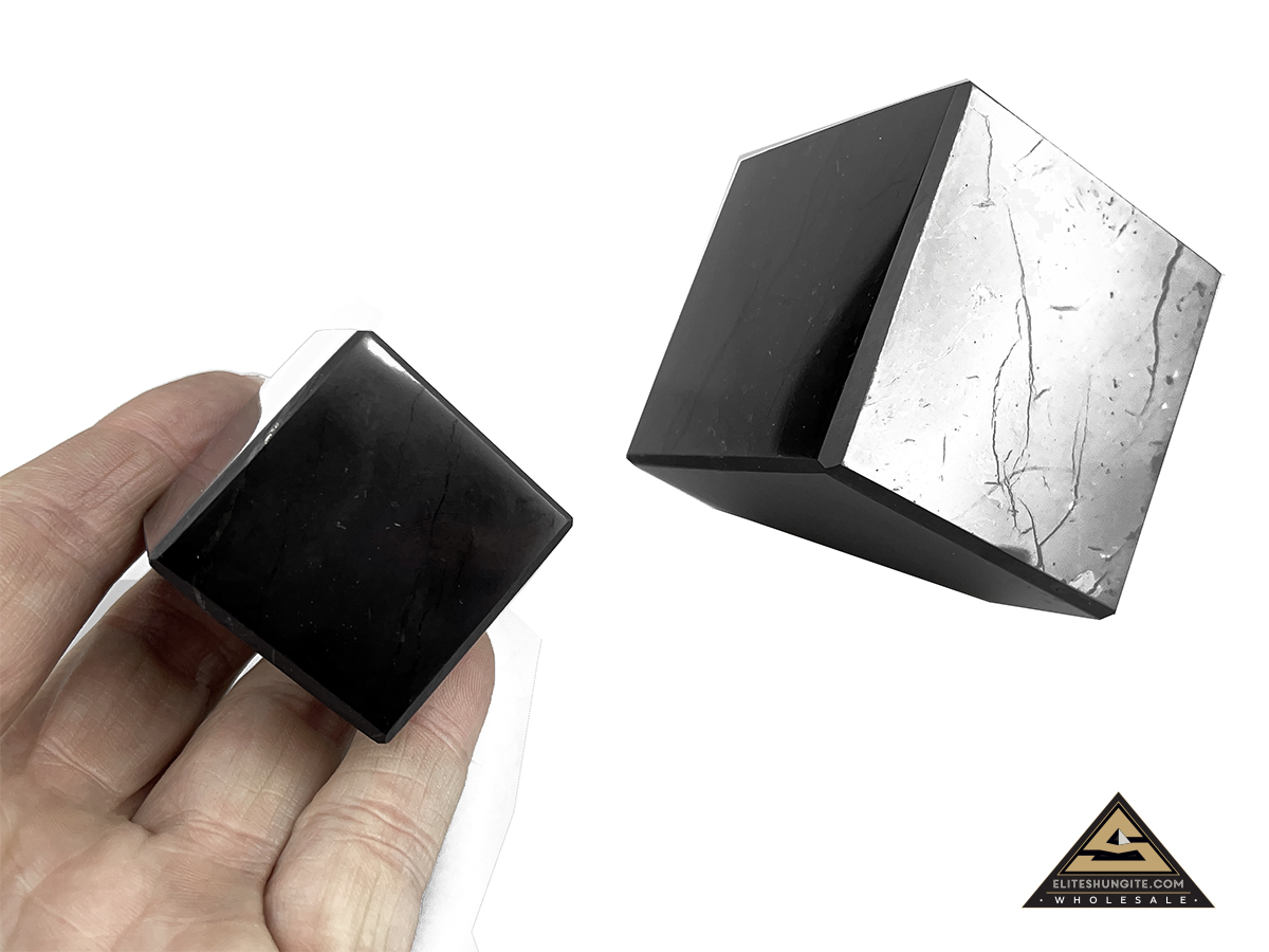 Cube 3  cm cut base by eliteshungite.com