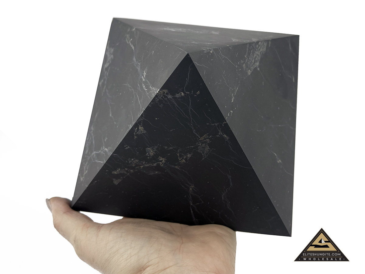 Pyramid 15 x 15 cm  n/polished by eliteshungite.com