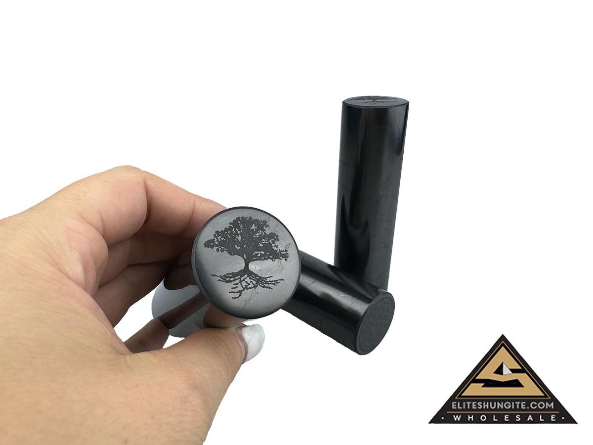 Cylinder with Flower of life and Tree of life  by eliteshungite.com