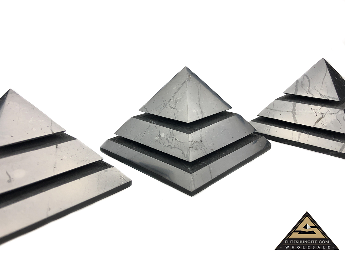 Pyramid 7 cm Saqqara by eliteshungite.com