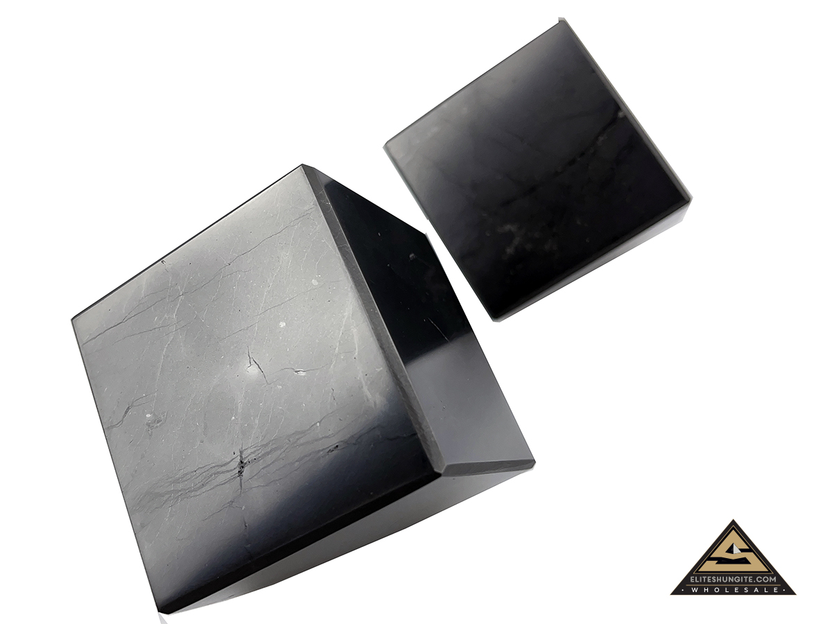 Cube 6 cm cut base by eliteshungite.com