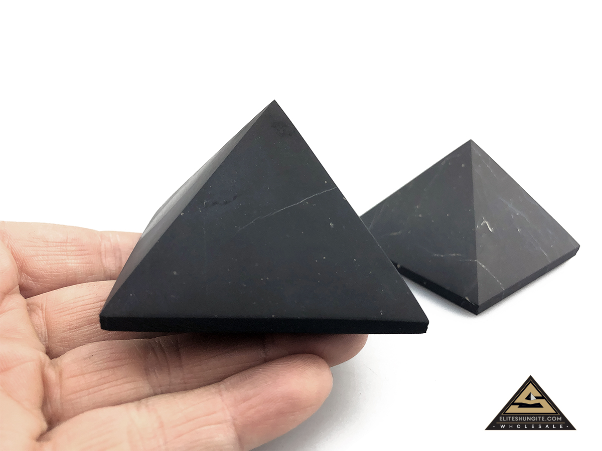 Pyramid 6 x 6 cm n/polished by eliteshungite.com