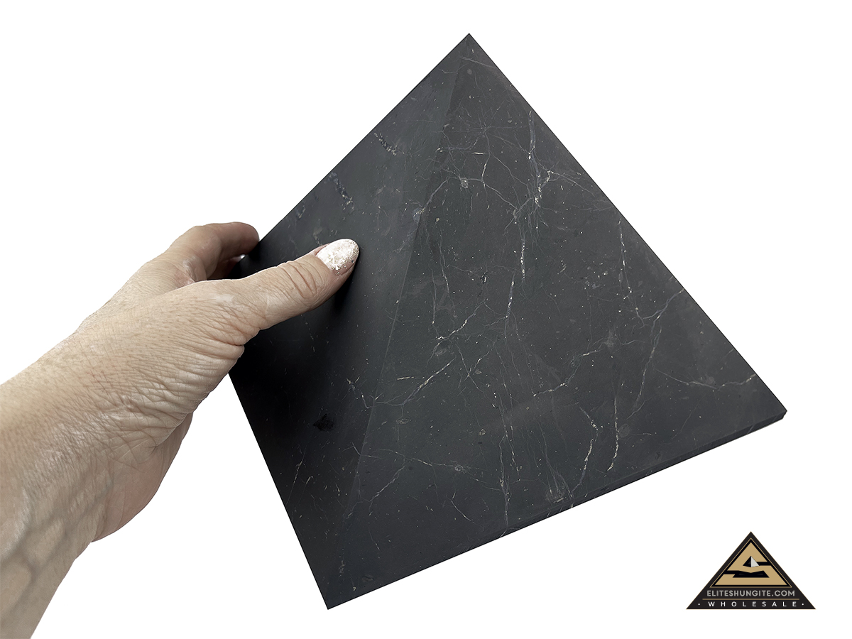 Pyramid 20 x 20 cm  n/polished by eliteshungite.com