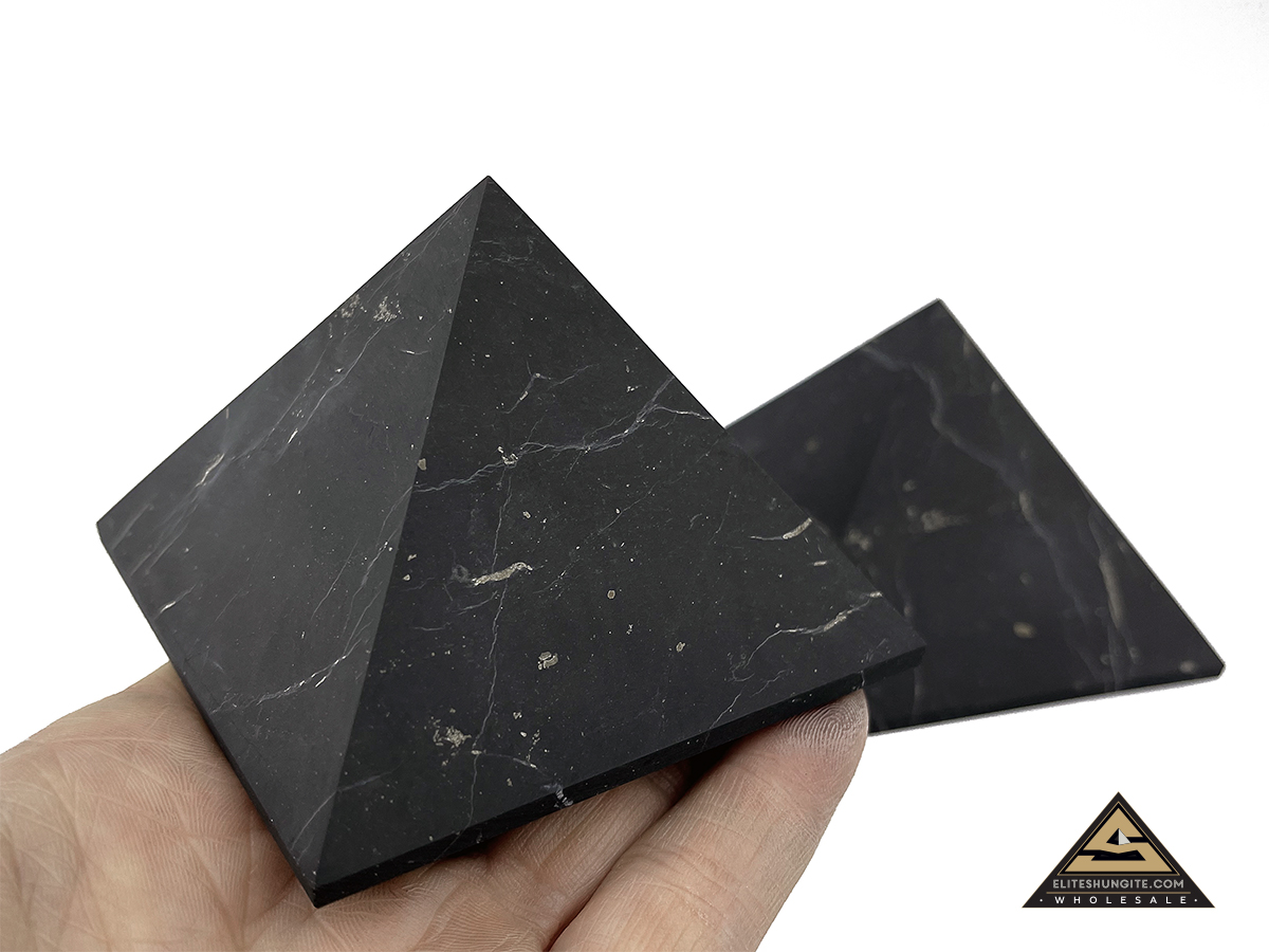 Pyramid 7 x 7 cm n/polished by eliteshungite.com