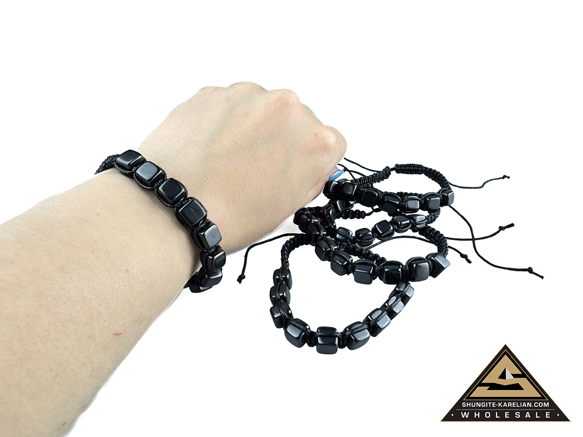 Bracelet Shamballa cube 8 mm by eliteshungite.com