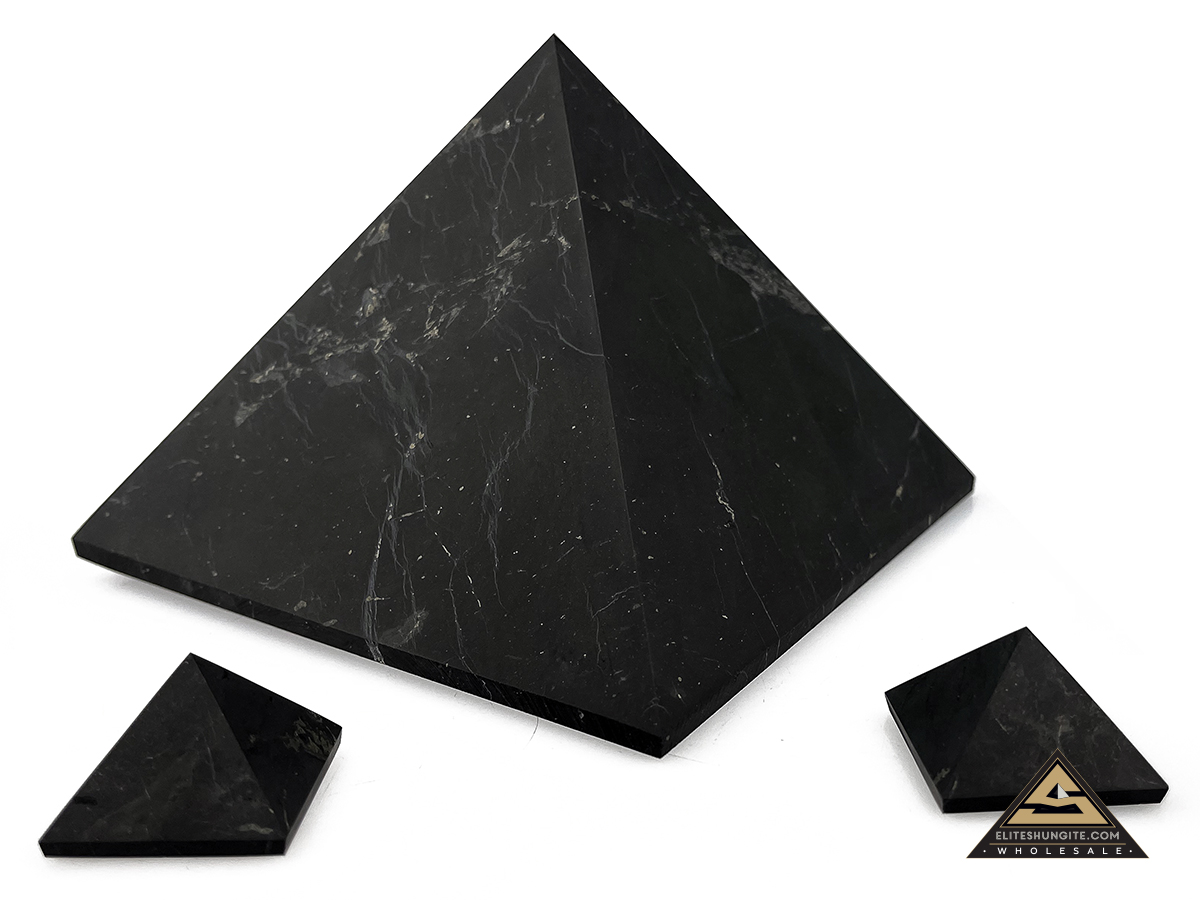 Pyramid 15 x 15 cm  n/polished by eliteshungite.com