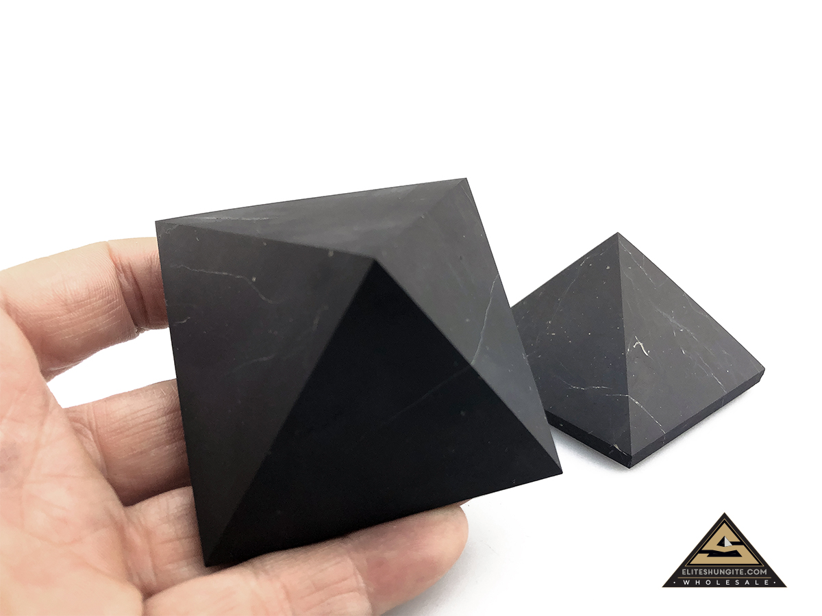 Pyramid 6 x 6 cm n/polished by eliteshungite.com