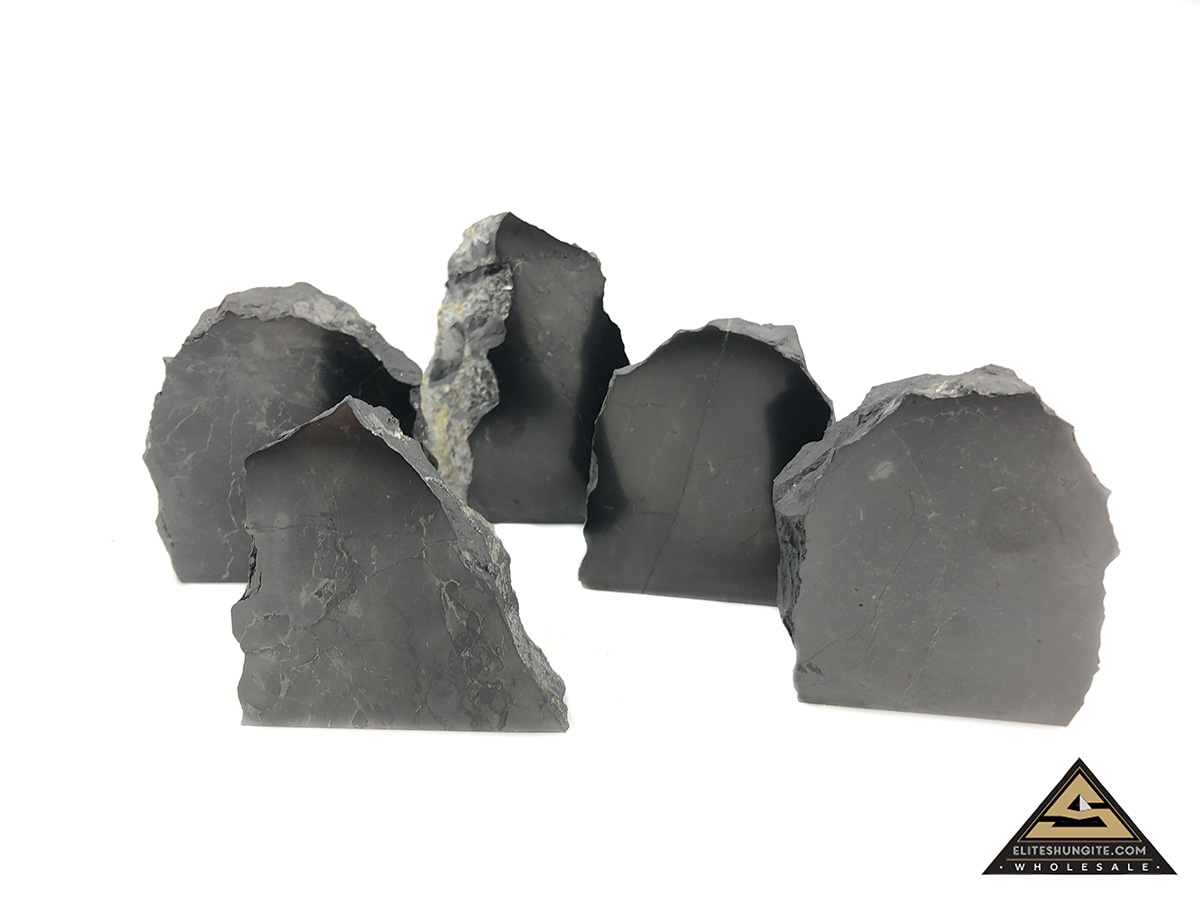 One side polished standing shungite small by eliteshungite.com
