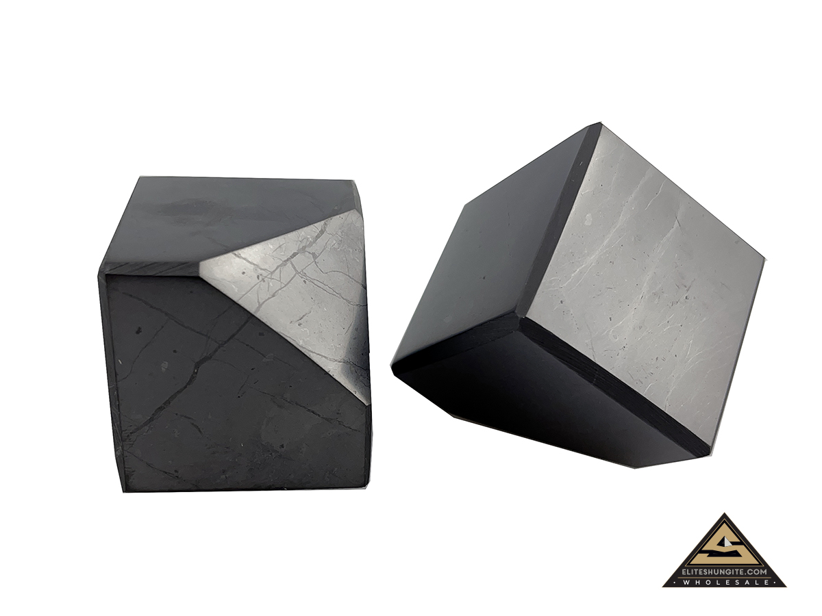 Cube 3  cm cut base by eliteshungite.com