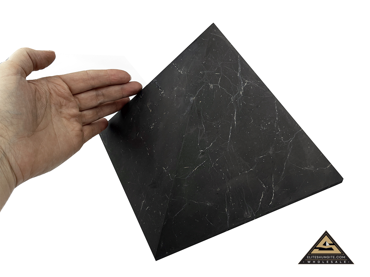 Pyramid 20 x 20 cm  n/polished by eliteshungite.com