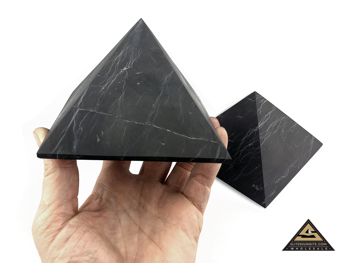 Pyramid 10 x 10 cm n/polished by eliteshungite.com