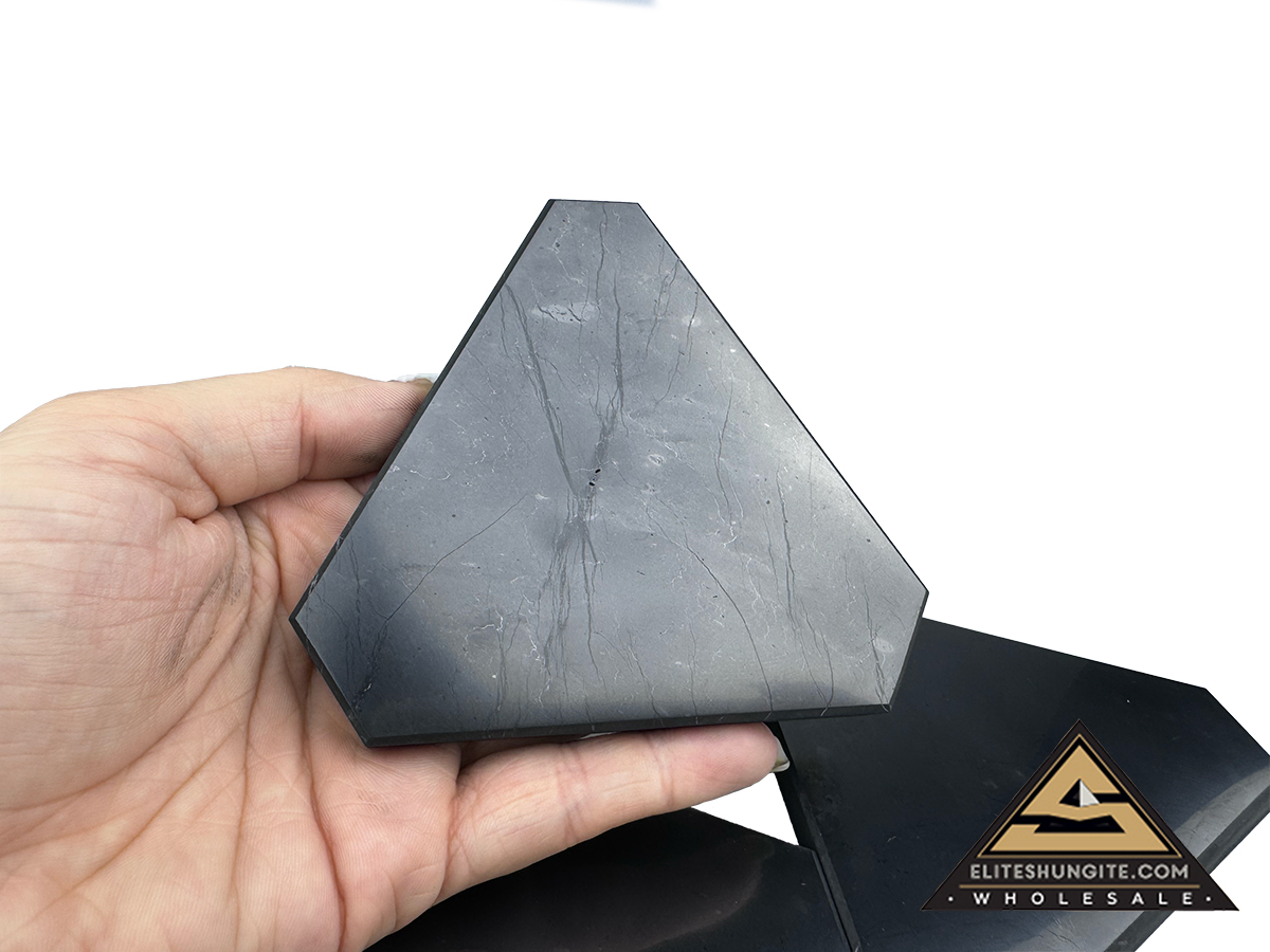 Tile triangle 9 cm by eliteshungite.com