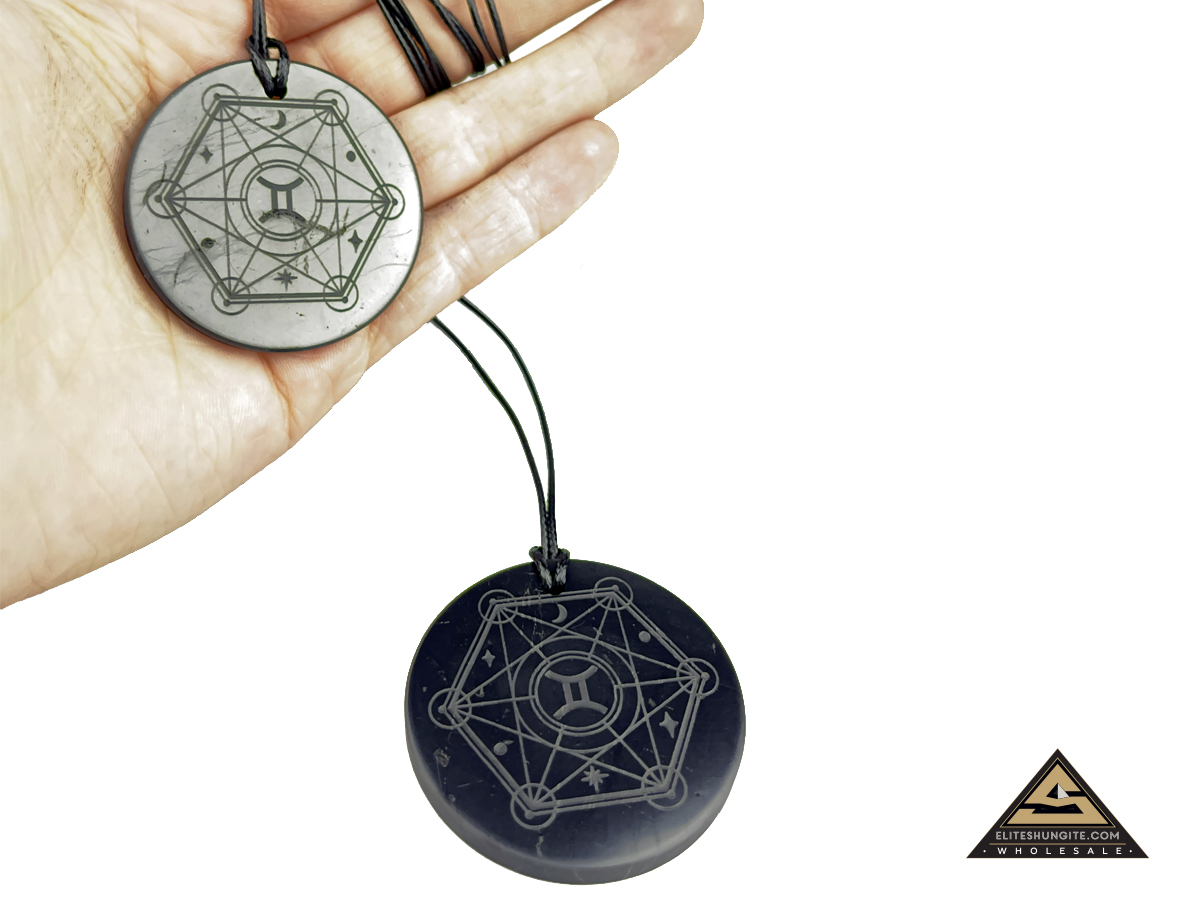 Pendant ZODIAC GEMINI (TWINS) by eliteshungite.com