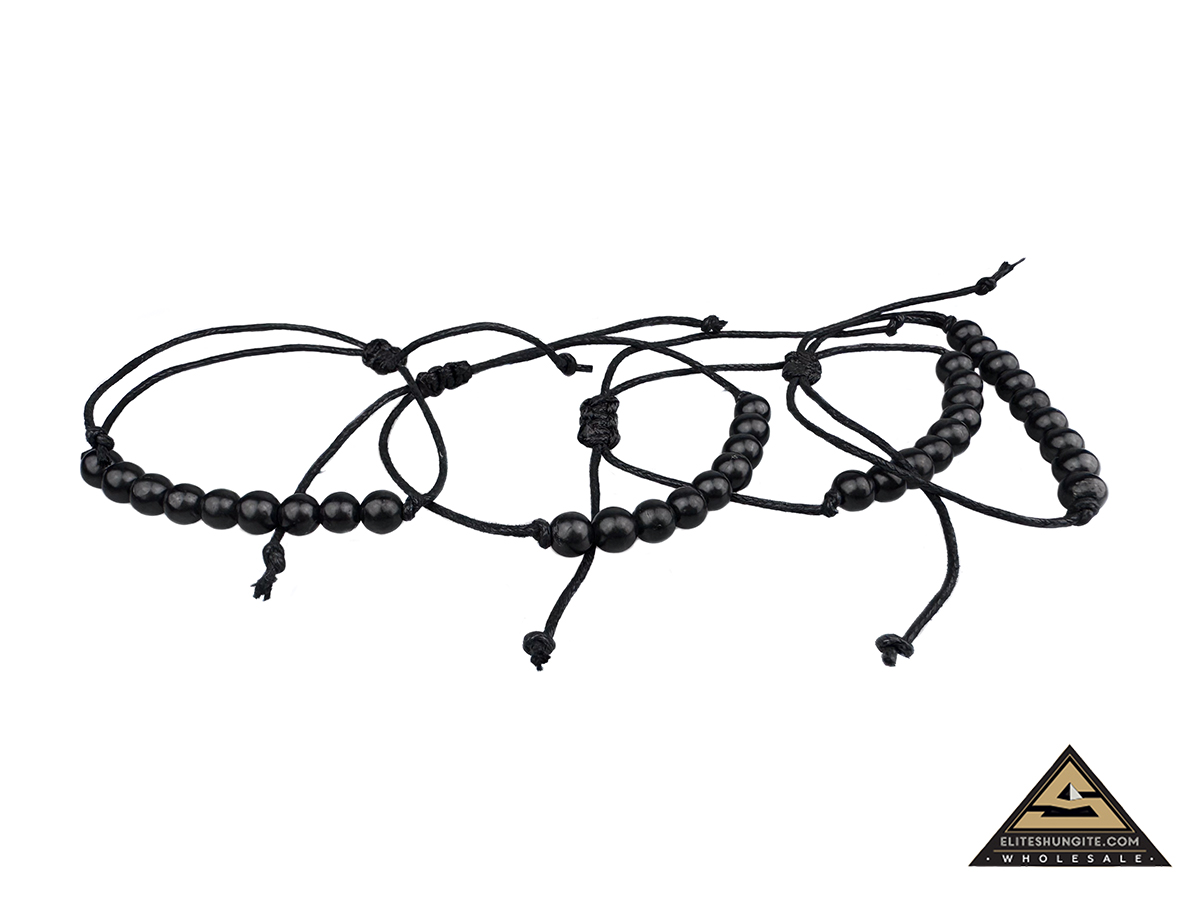 Bracelet Shamballa beads 6 mm, 9 pc by eliteshungite.com