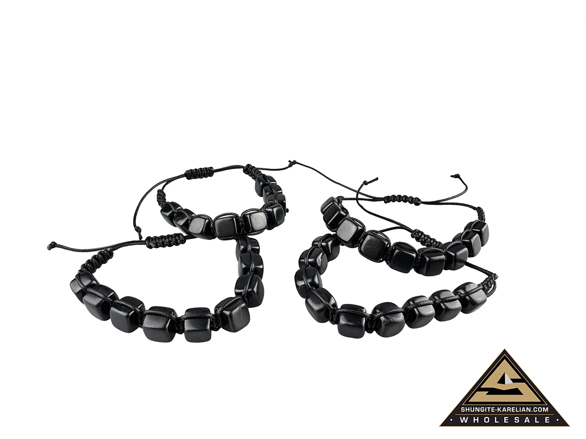 Bracelet Shamballa cube 10 mm by eliteshungite.com