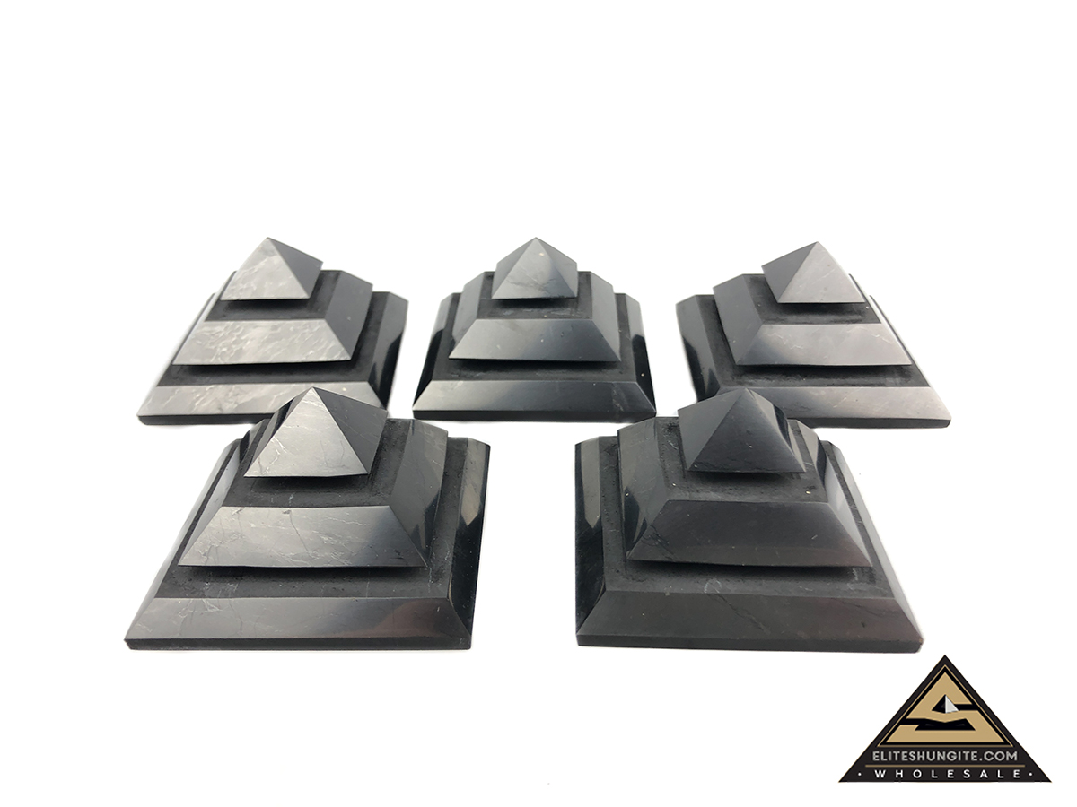 Pyramid 5 cm Saqqara by eliteshungite.com