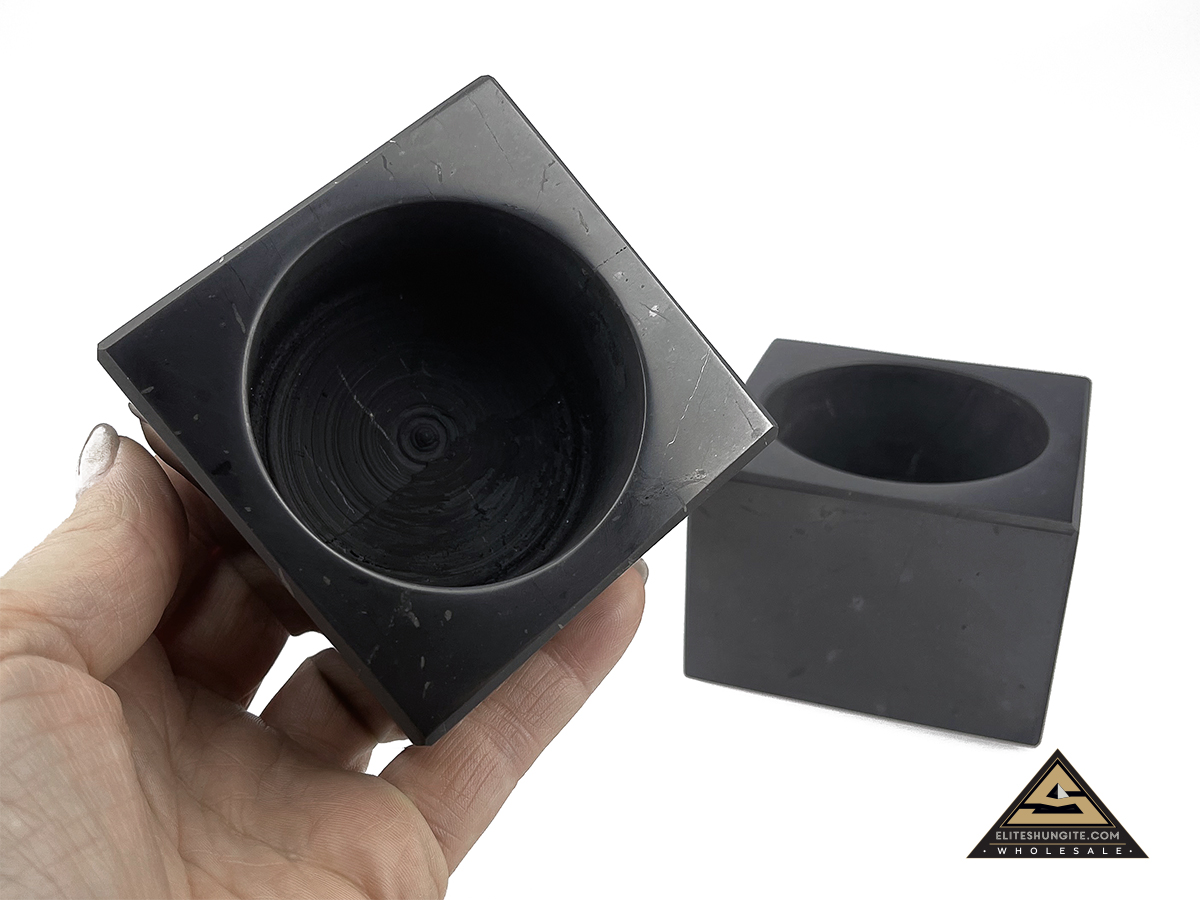 Candle holder 7 cm x 7 cm by eliteshungite.com