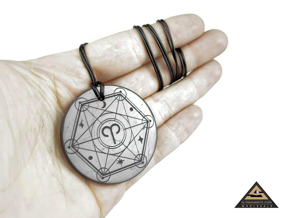 Pendant ZODIAC ARIES (RAM) by eliteshungite.com