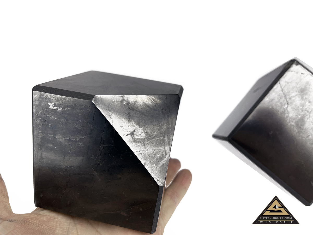 Cube 7 cm cut base by eliteshungite.com