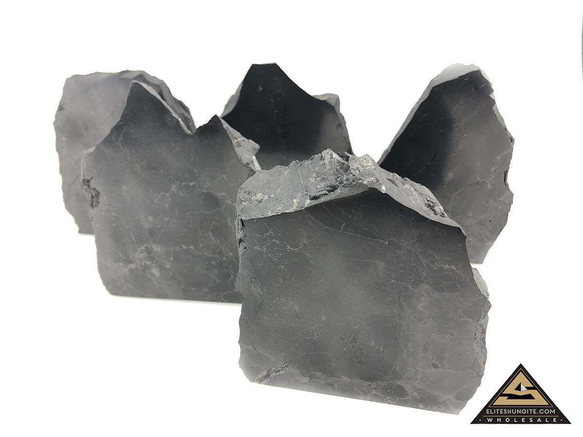 One side polished standing shungite medium by eliteshungite.com