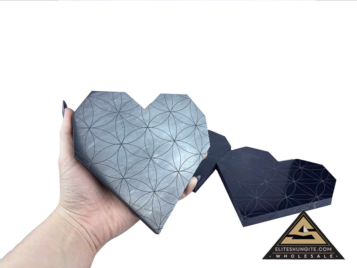 Tile Heart Flower Of Life by eliteshungite.com