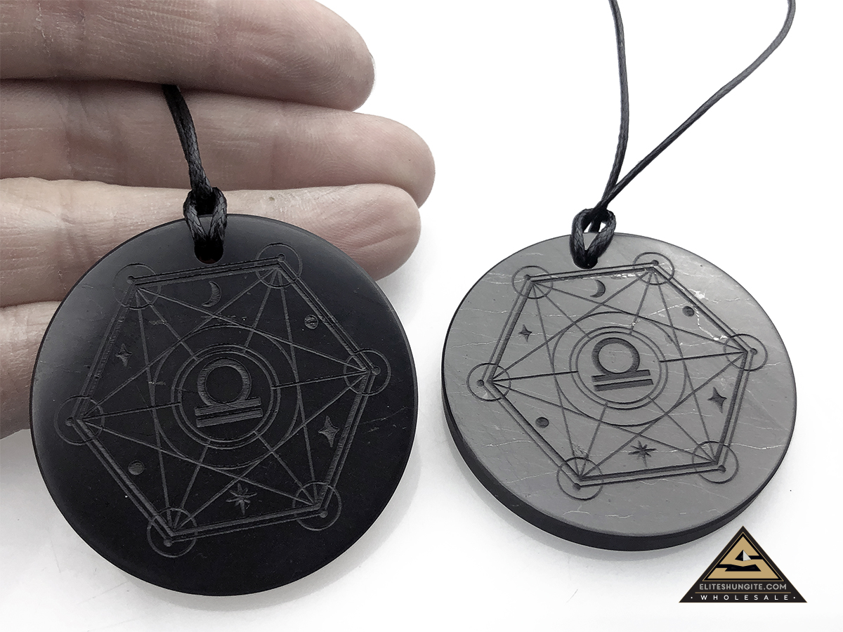 Pendant ZODIAC LIBRA (SCALES) by eliteshungite.com