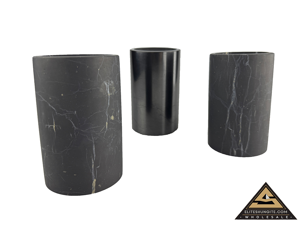 Cup diam. 6 cm, h 9,5 cm n/polished by eliteshungite.com