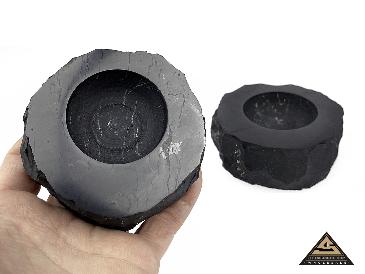 Candle holder round by eliteshungite.com