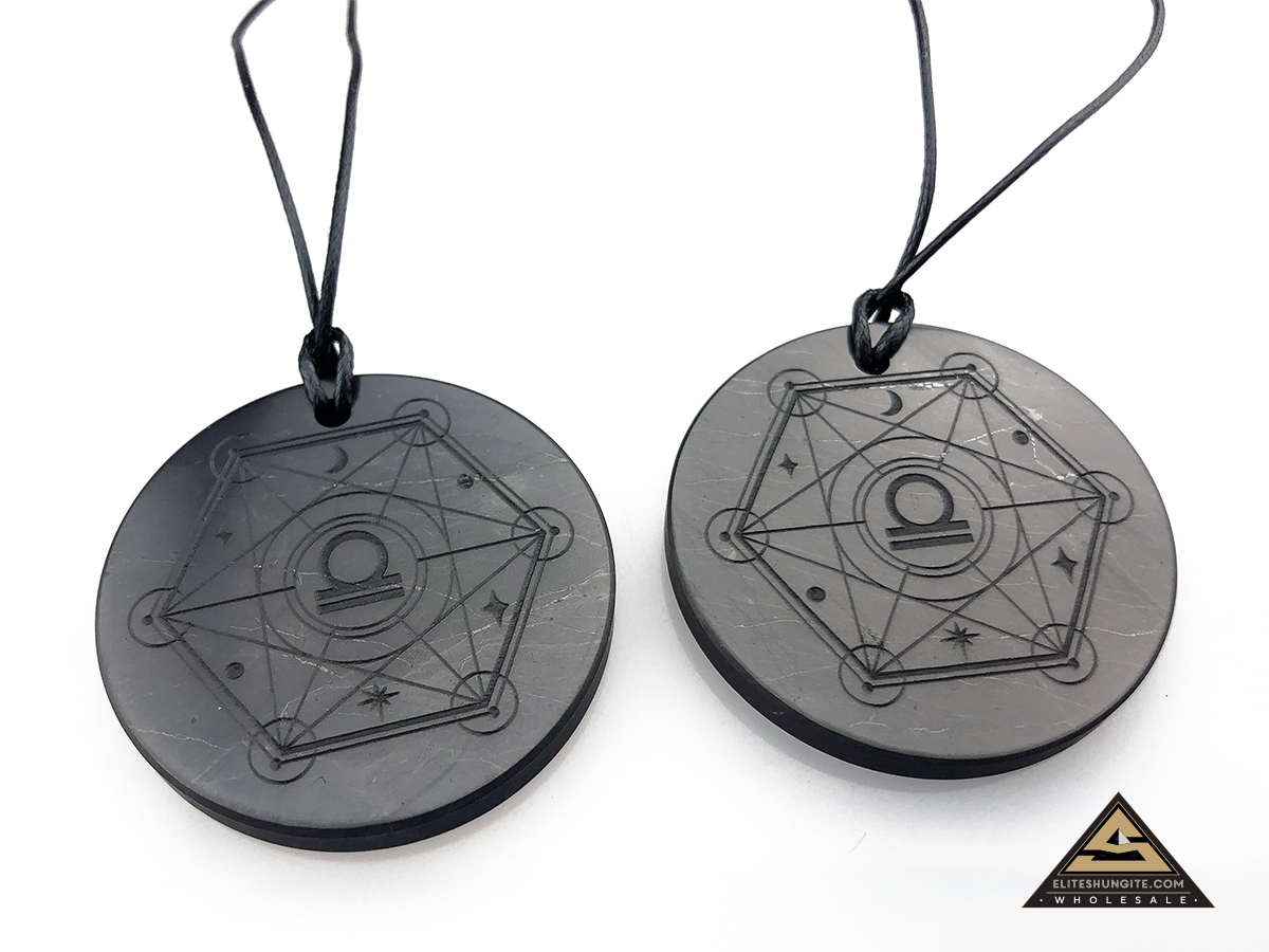 Pendant ZODIAC LIBRA (SCALES) by eliteshungite.com