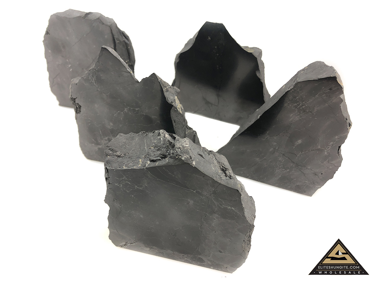 One side polished standing shungite medium by eliteshungite.com