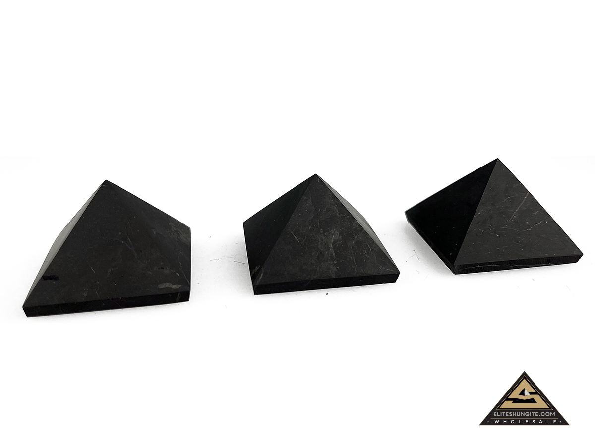Pyramid 3 x 3 cm n/polished by eliteshungite.com