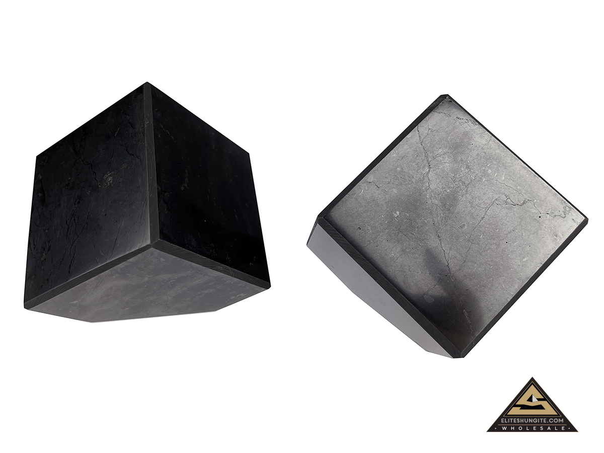 Cube 7 cm cut base by eliteshungite.com