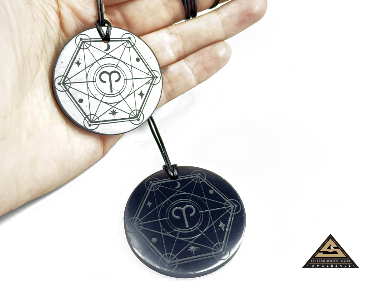 Pendant ZODIAC ARIES (RAM) by eliteshungite.com