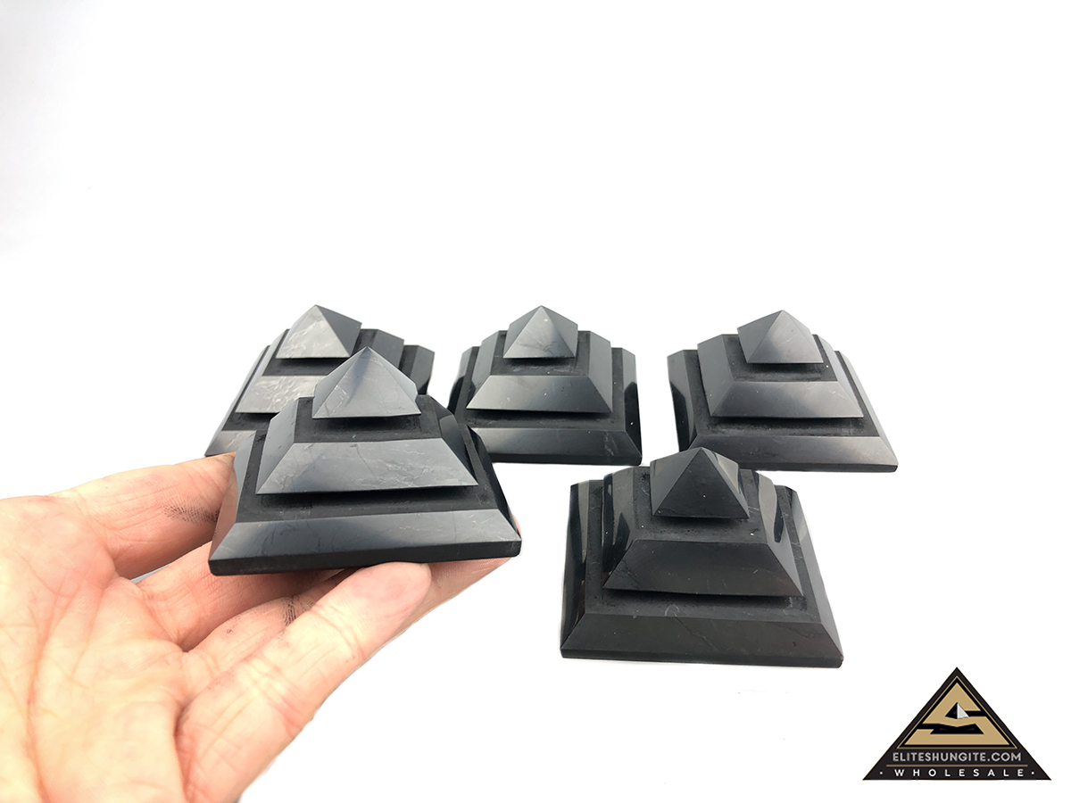Pyramid 5 cm Saqqara by eliteshungite.com