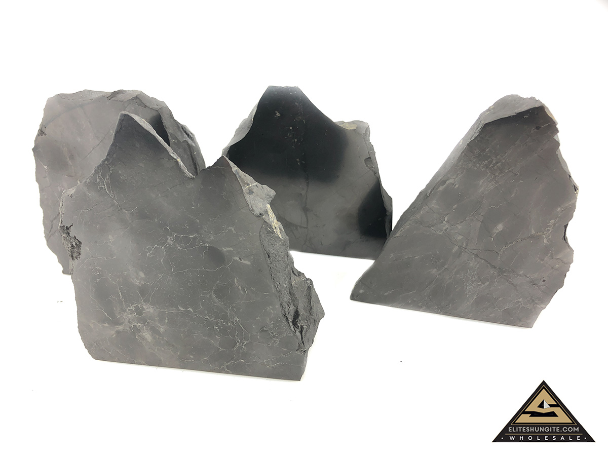 One side polished standing shungite medium by eliteshungite.com
