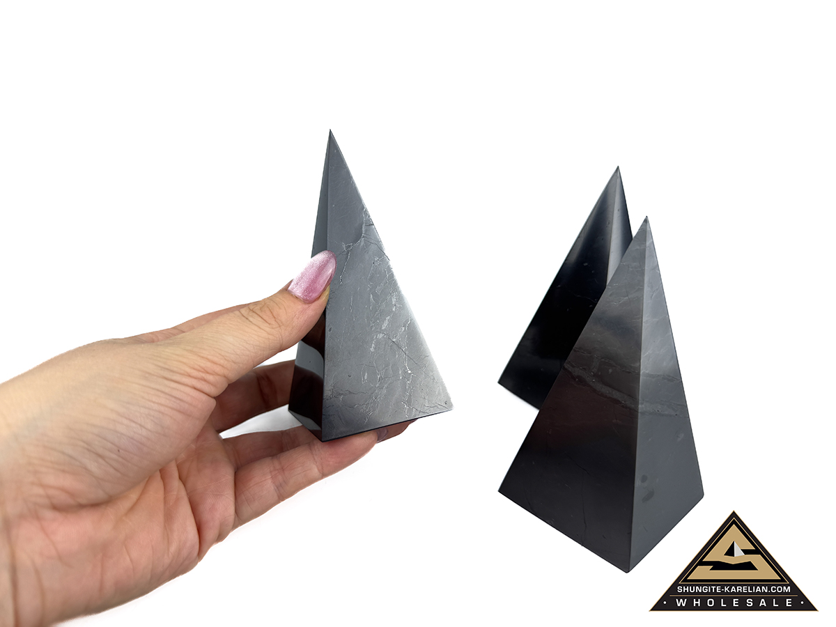 Pyramid Nubian 5 cm, h 10  cm by eliteshungite.com