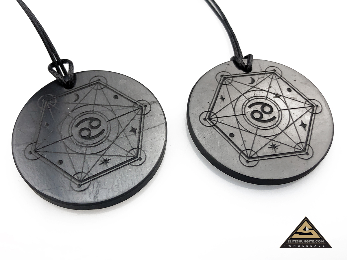 Pendant ZODIAC CANCER (CRAB) by eliteshungite.com