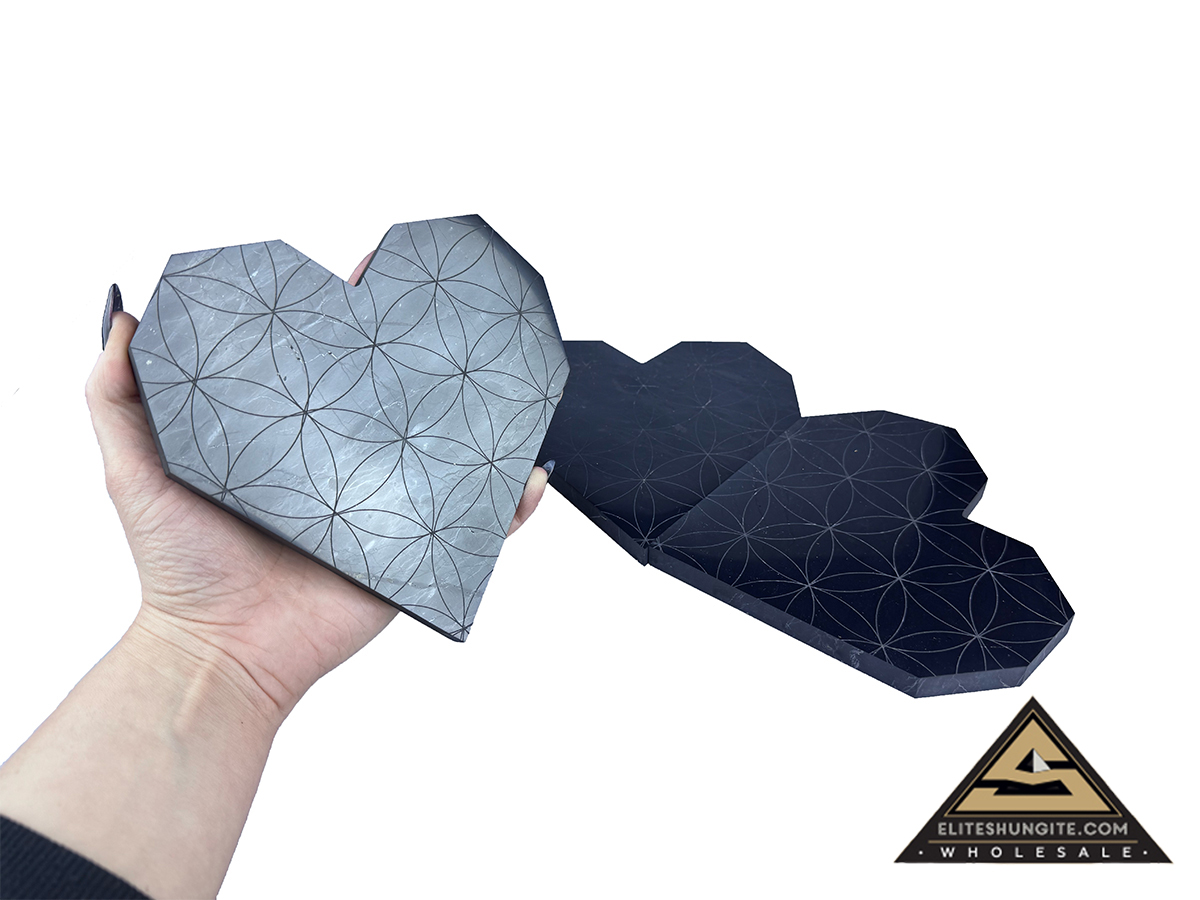 Tile Heart Flower Of Life by eliteshungite.com