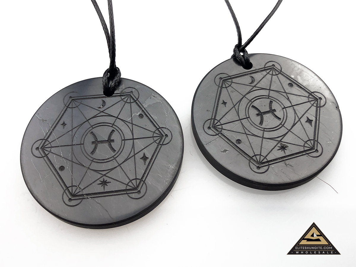 Pendant ZODIAC PISCES (FISH) by eliteshungite.com