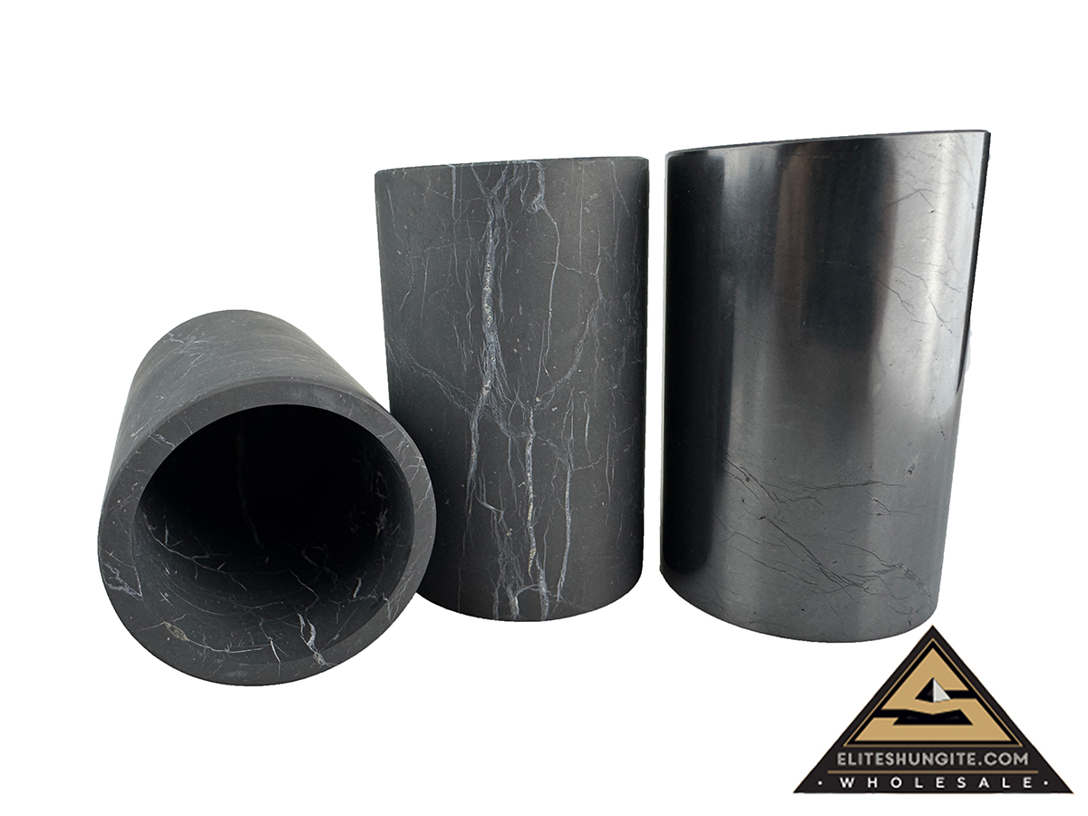 Cup diam. 6 cm, h 9,5 cm n/polished by eliteshungite.com