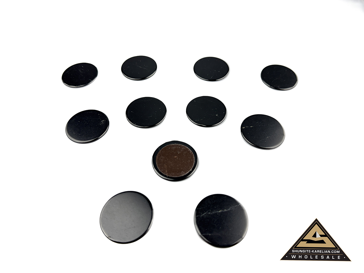 Protective slice for notebook round diam. 2,8 cm tumbled by eliteshungite.com