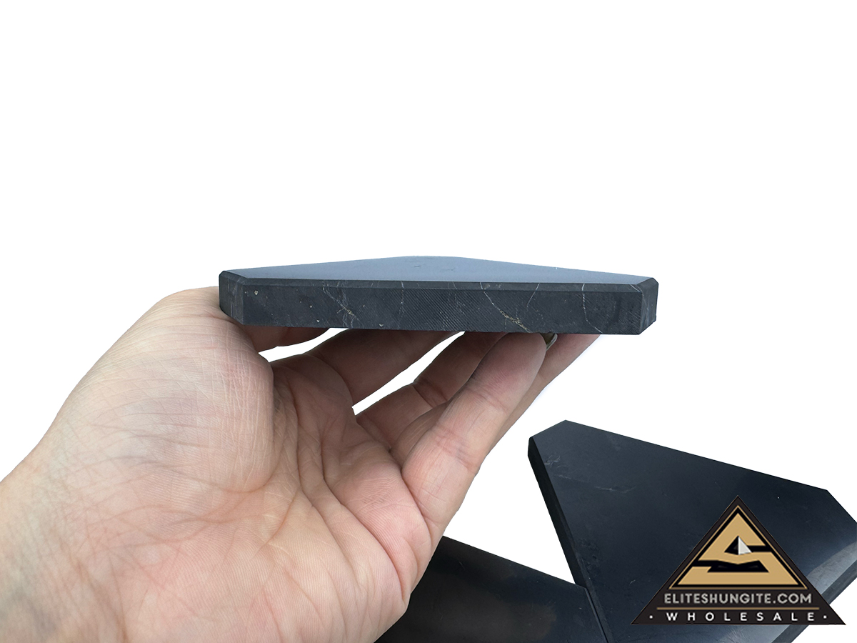 Tile triangle 9 cm by eliteshungite.com