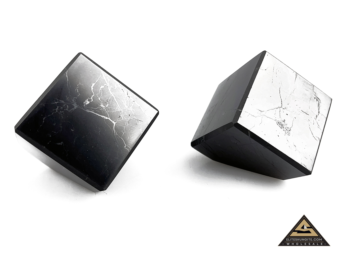 Cube 4  cm cut base by eliteshungite.com