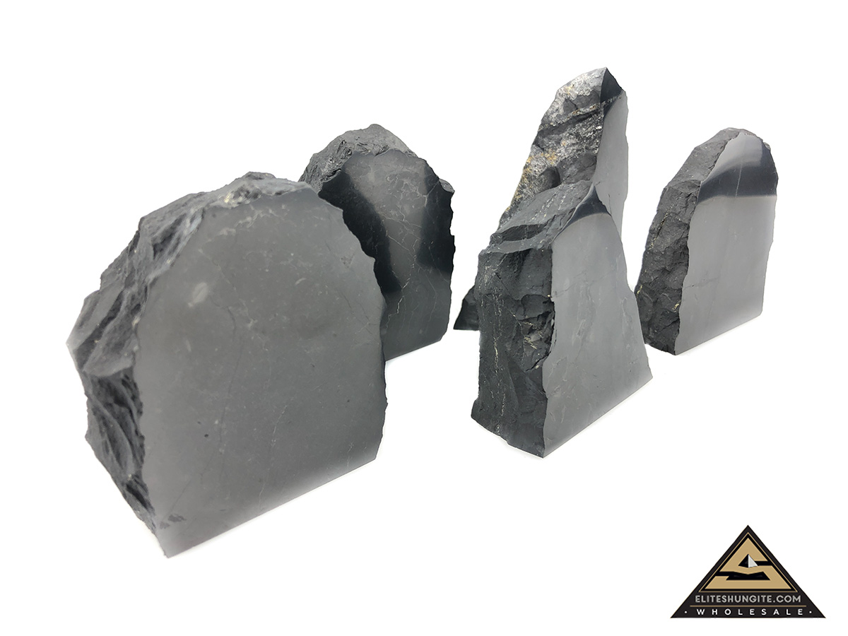 One side polished standing shungite small by eliteshungite.com
